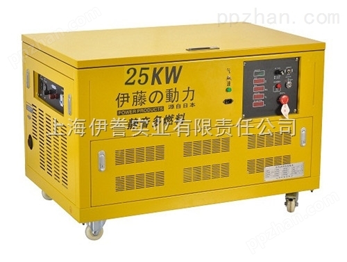 上海25KW便携式汽油发电机组