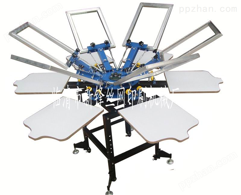 六色六工位印花机 雨伞印刷设备